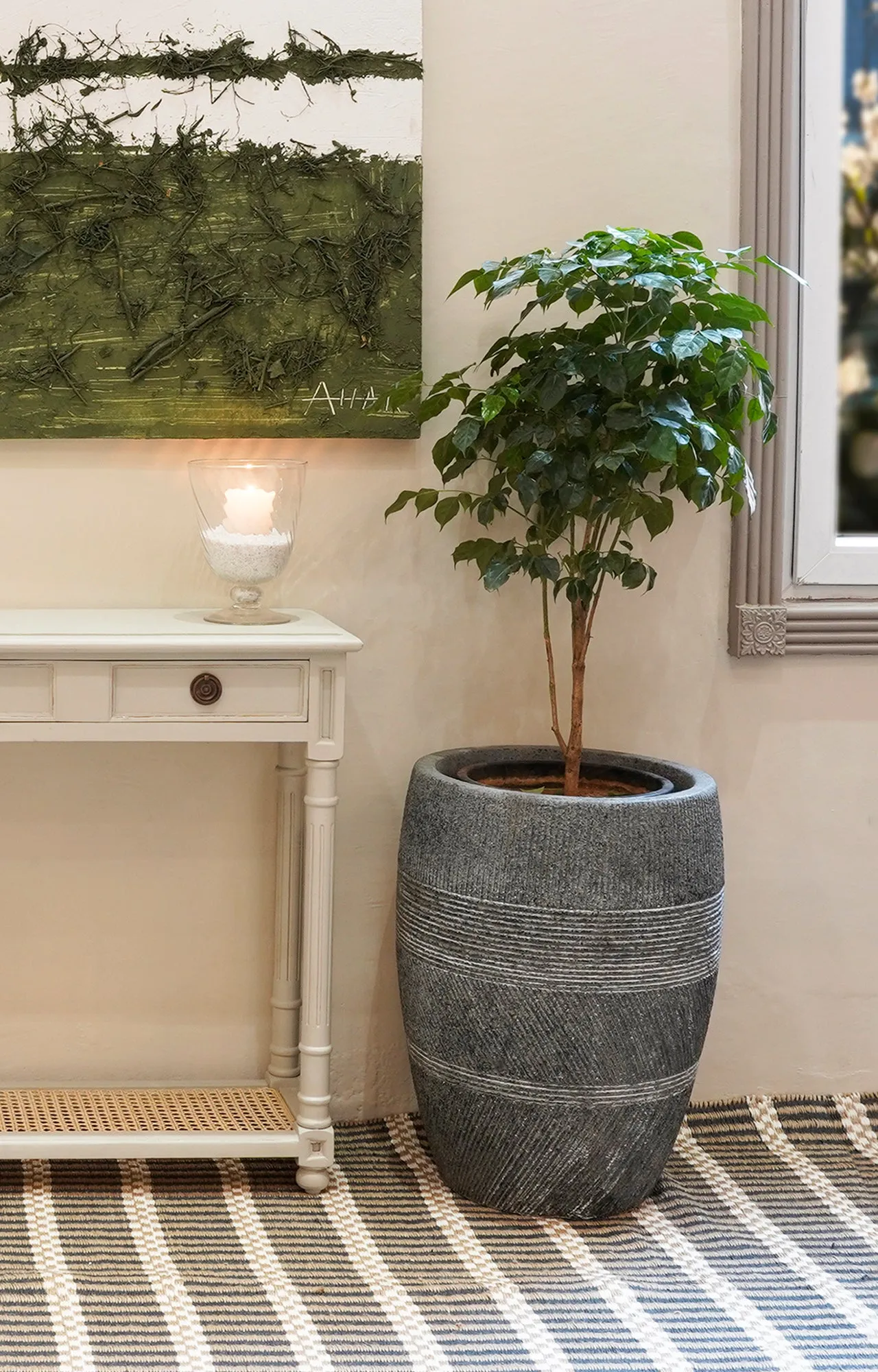 Striated Style Planter Set