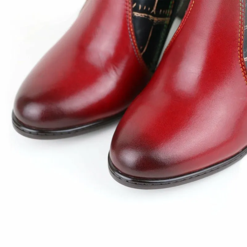 Stunning Embossed Cowhide Knee-High Boots